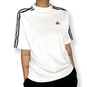 Adidas Men's White and Black T-shirt